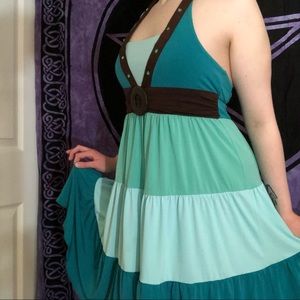 Authentic Limited Too teal Halter Dress